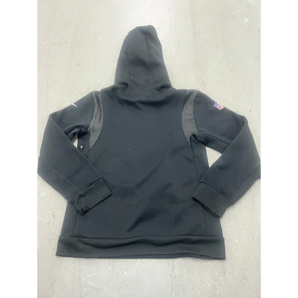 Nike Dri-Fit Las Vegas Raiders Football Hoodie Boys M 10/12 Black Fleece‎ Lined